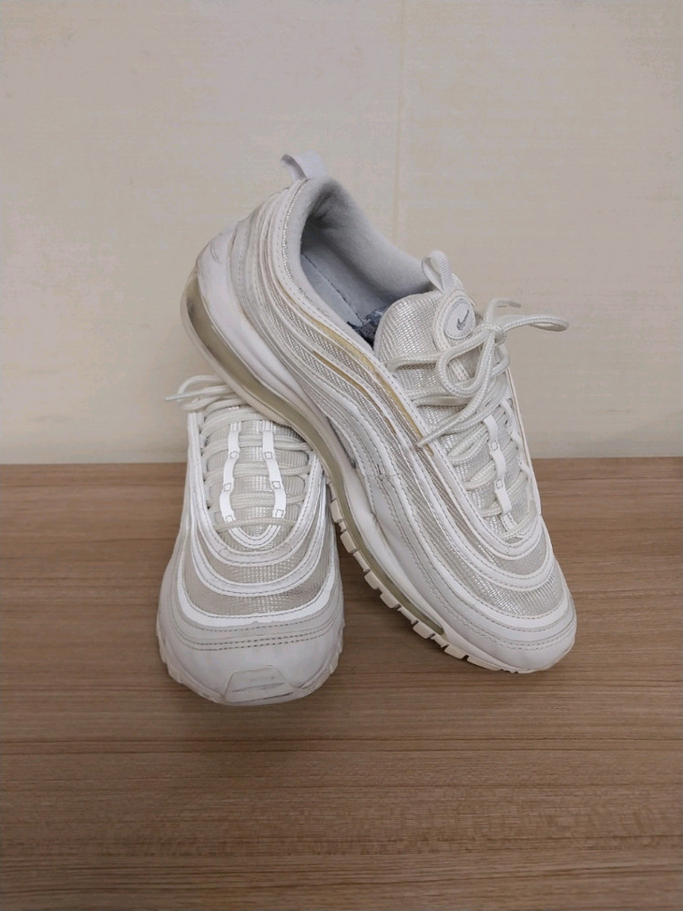 남성 나이키 에어맥스 97 트리플화이트 운동화 (255) 이미지