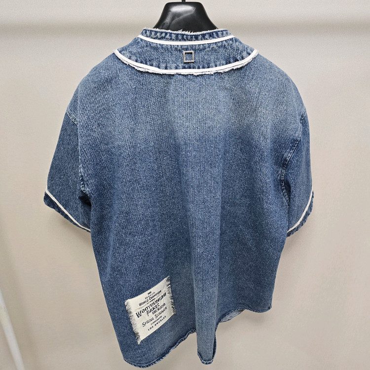 25ss 우영미 코듀로이 데님 베이스볼 반팔 셔츠 50사이즈 105 이미지