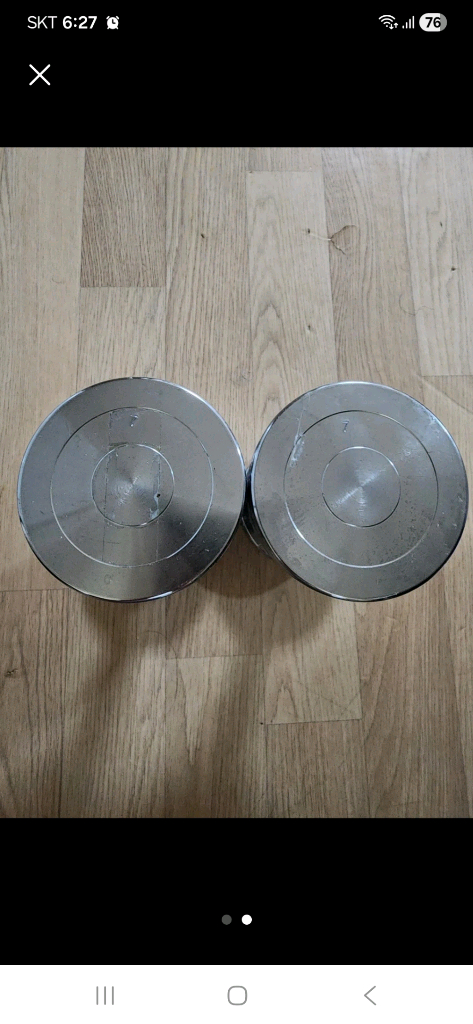 원형 덤벨 5kg 2개 세트 이미지