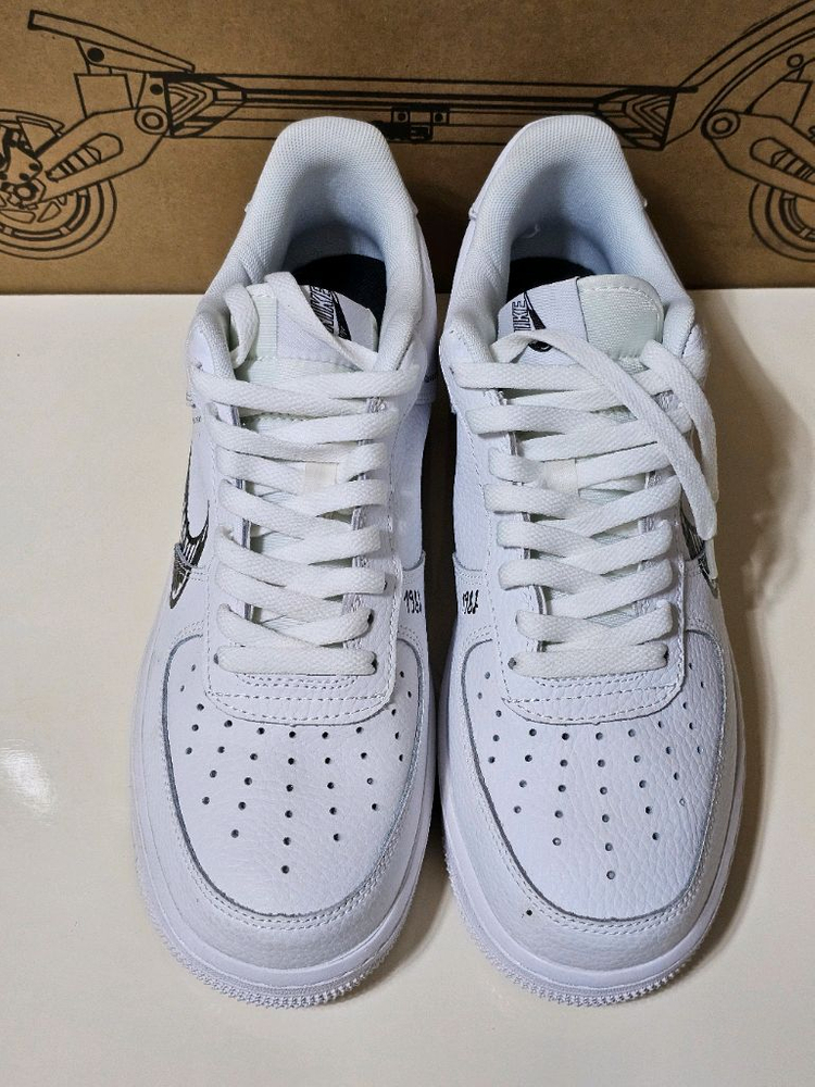 나이키 에어포스1 로우 스케치 화이트 블랙 (275) 이미지