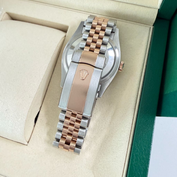 롤렉스 데이트저스트 로골(에버로즈) 36 슬레이트 바인덱스 이미지