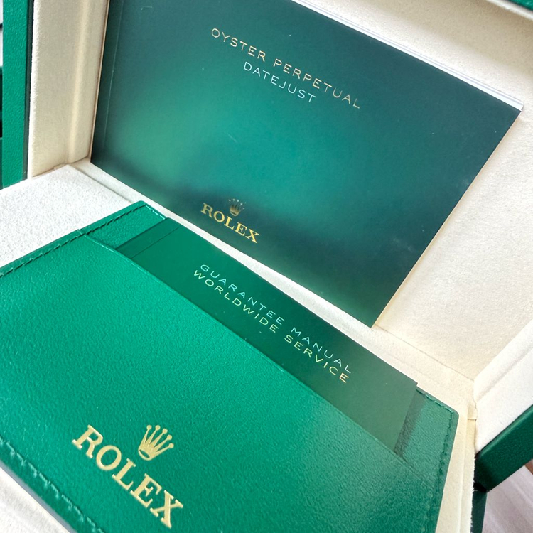 롤렉스 데이트저스트 로골(에버로즈) 36 슬레이트 바인덱스 이미지