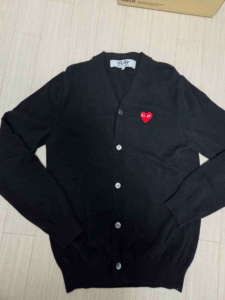 꼼데가르송 가디건 라지 2벌(블랙,차콜) 새상품급 이미지