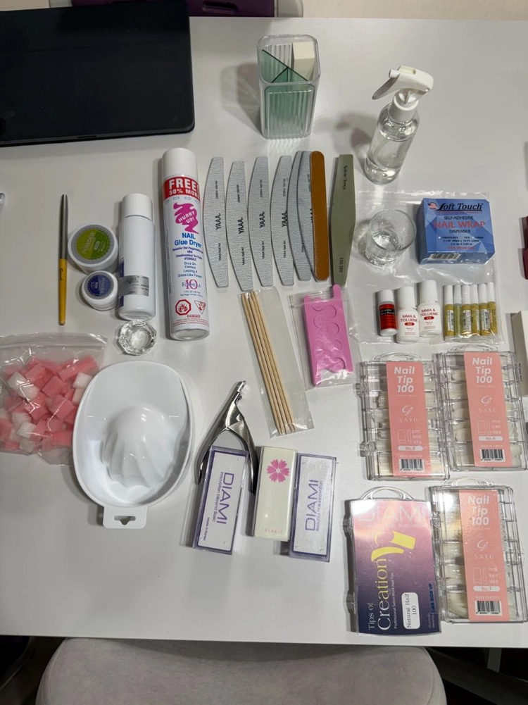 네일아트 국가고시 시험 실기 재료 이미지
