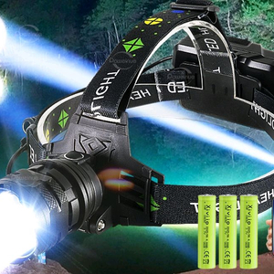 새상품] C충전식 초강력 헤드랜턴 18650(3개포함)작업등 항공알루미늄 후레쉬 해드렌턴 이미지