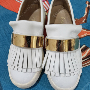 정품 쥬세페자노티 화이트 가죽 스니커즈 220mm 이미지