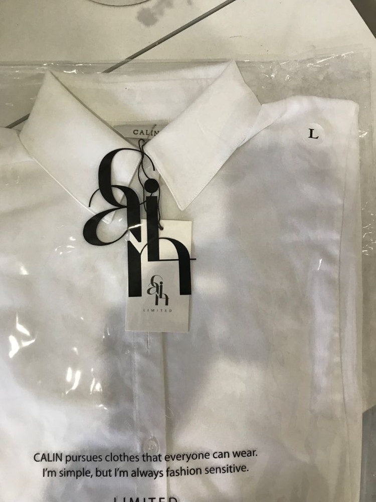 꺌랑 왜다려셔츠 2025 검정 화이트 ,스트라이프 F &L 사이즈 이미지