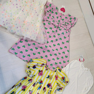 새상품] 티파니145 3벌 프렌치캣145 원피스 골지티 여아140 여아130ㅣ블루독 룰라비 아이러브제이 빈폴 키즈 이미지