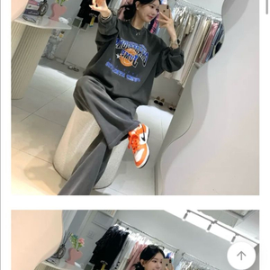 오버핏 피그먼트 맨투맨 이미지