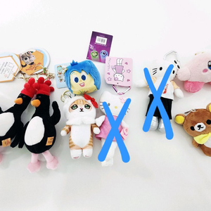 인형키링, 인형 모음, 피카츄, 산리오, 토끼, 개구리인형 등 (택부착) 이미지