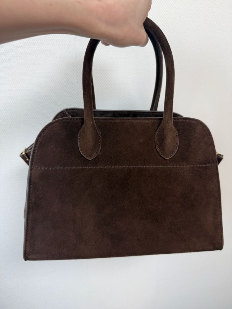 주말할인)더로우 마고백10 스웨이드 브라운 이미지