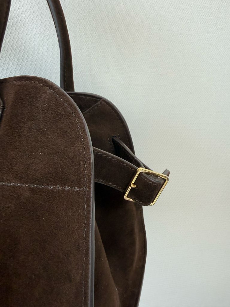 주말할인)더로우 마고백10 스웨이드 브라운 이미지