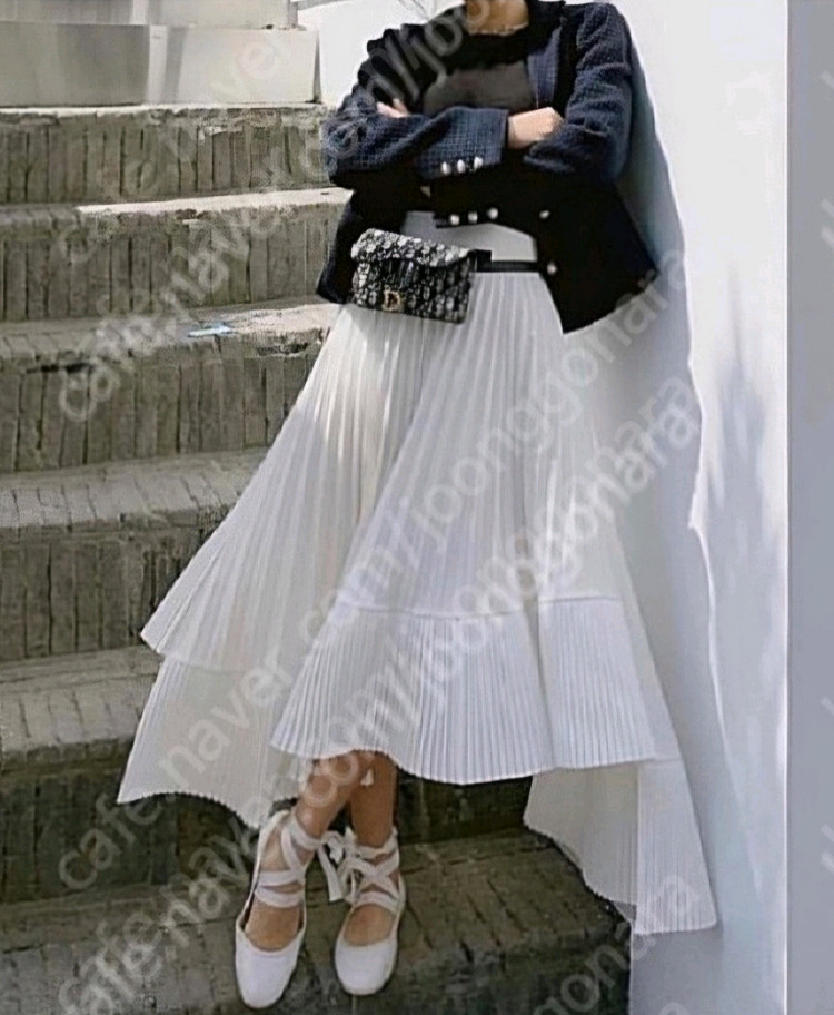 미니모어 장미니 언발 플리츠스커트 사이즈프리 이미지