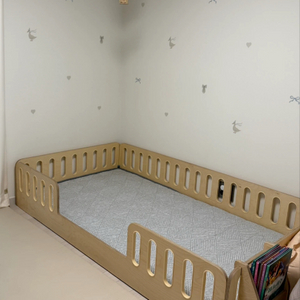 새제품) 신생아부터 초딩까지 사용 가능 슈퍼싱글 아기침대, 매트리스 팔아요 이미지