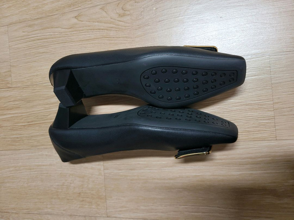 여성)블랙 플랫 슈즈 단화(새상품250m) 이미지