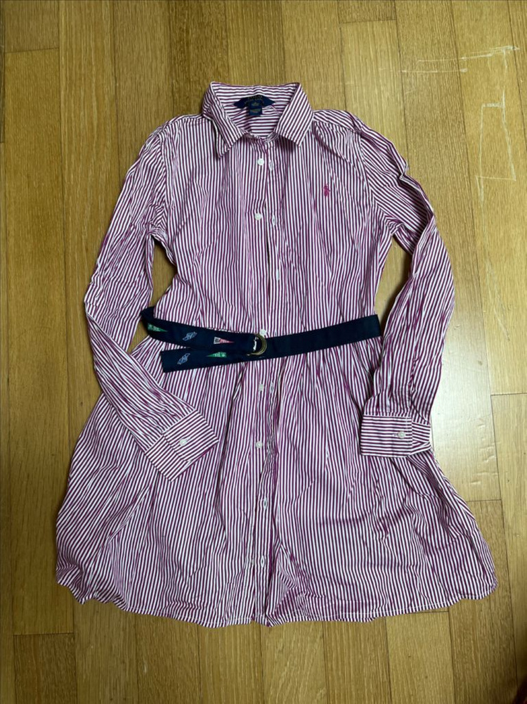 무료배송) 여아 폴로 랄프로렌 스트라이프 셔츠 원피스 이미지