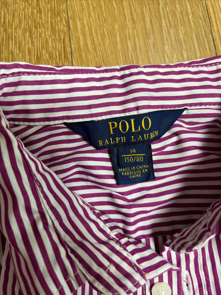 무료배송) 여아 폴로 랄프로렌 스트라이프 셔츠 원피스 이미지