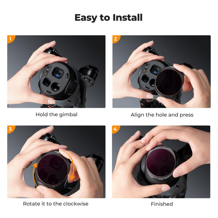 K&F Concept DJI 매빅 4 PRO 드론용 2in1 필터 키트 (새상품) AGC Glass (1641) 이미지