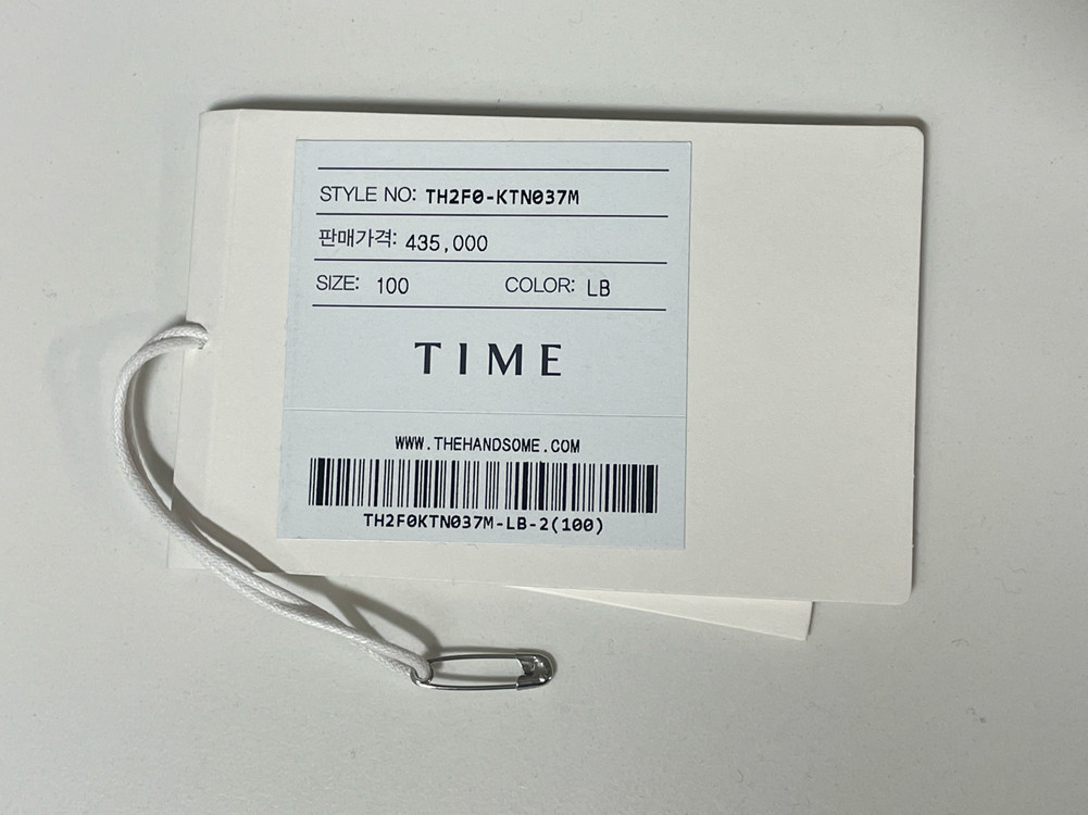 타임옴므 멜란지 블록 카라 니트 탑 (25SS) 이미지