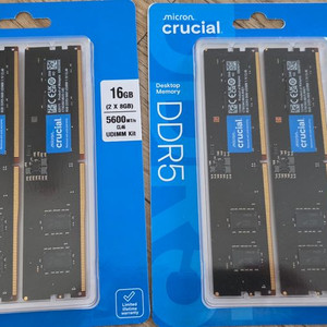 (분당)마이크론 크루셜 DDR5 16G(8G x2ea) 미개봉 새제품 3셋트 이미지