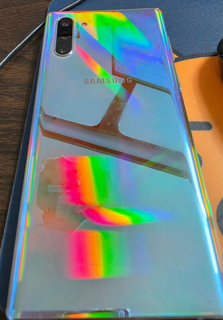 노트10플러스 12G램 256G_유리파손폰 판매합니다 이미지