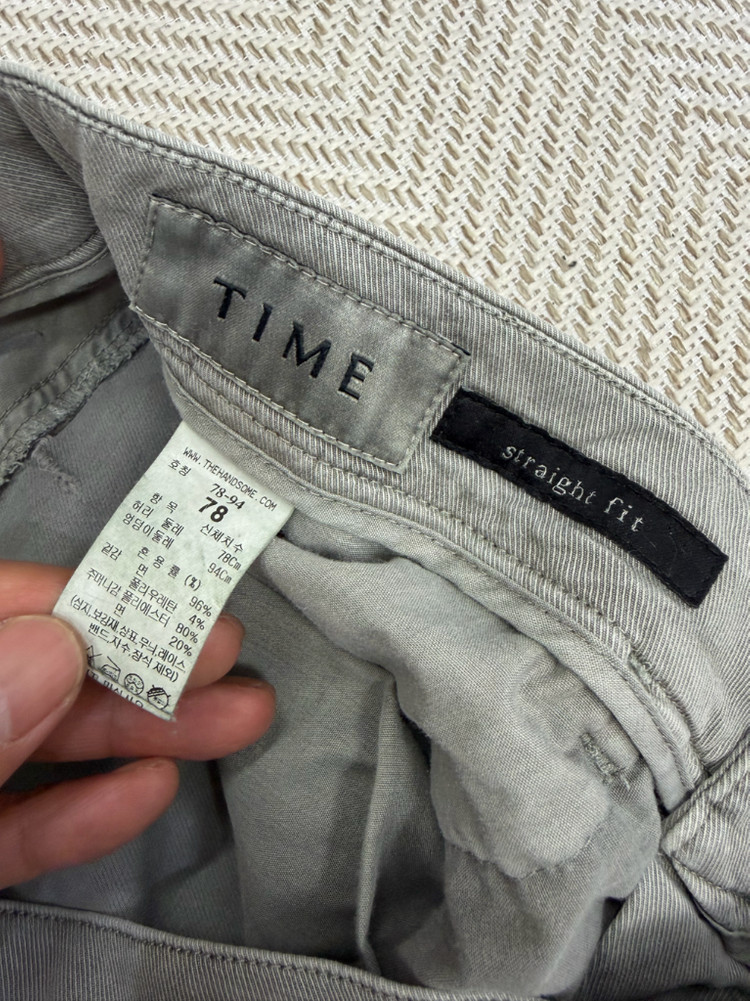 정품) 타임옴므 23ss 스트레이트 핏 팬츠 76(30) 이미지