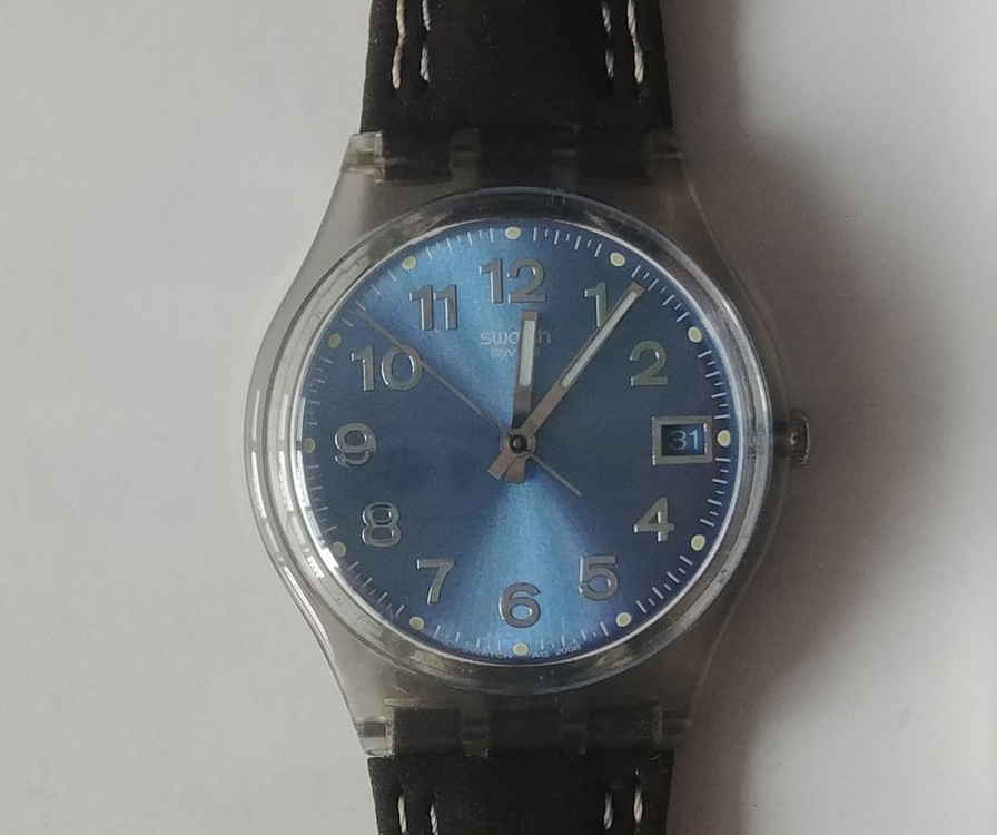 스와치 GM415+스와치 골드 톤 시계 (남녀공용 스와치 시계 2개) 이미지