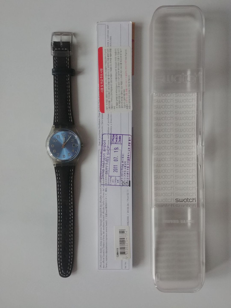 스와치 GM415+스와치 골드 톤 시계 (남녀공용 스와치 시계 2개) 이미지