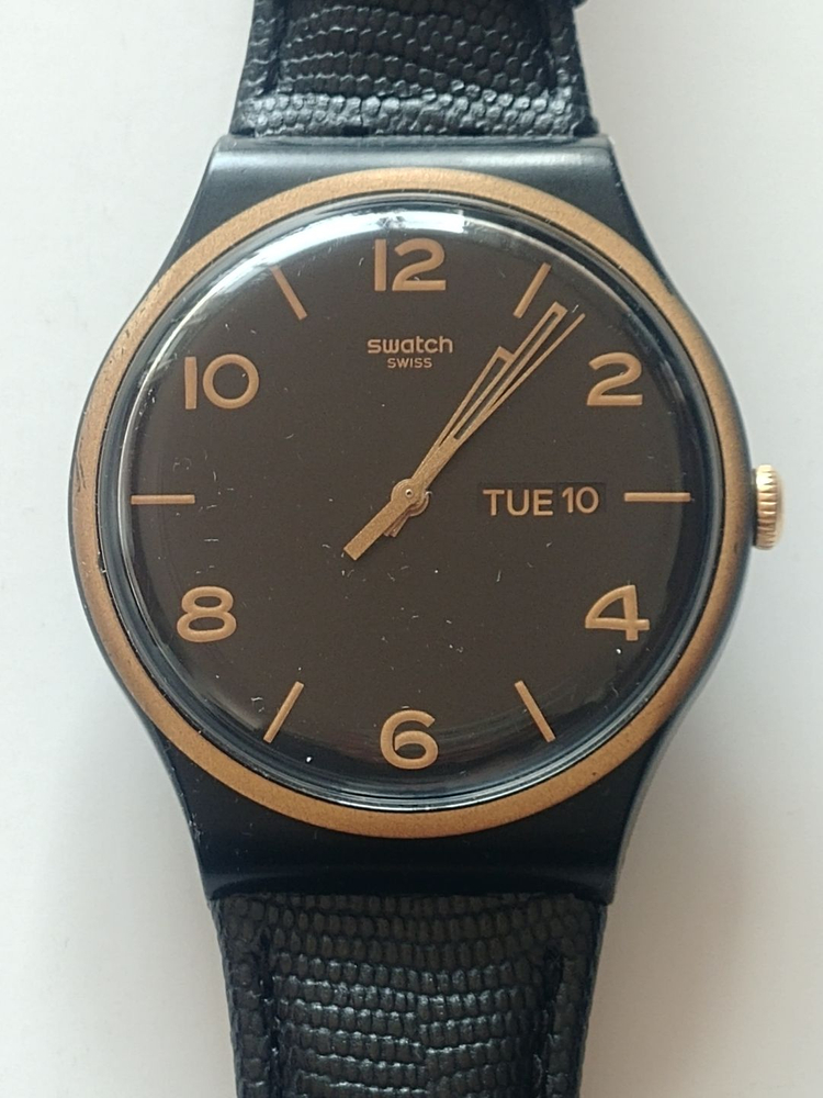 스와치 GM415+스와치 골드 톤 시계 (남녀공용 스와치 시계 2개) 이미지