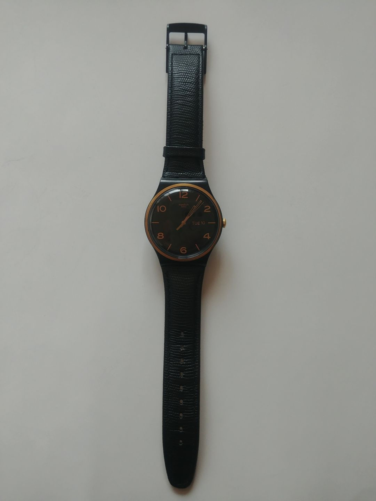 스와치 GM415+스와치 골드 톤 시계 (남녀공용 스와치 시계 2개) 이미지