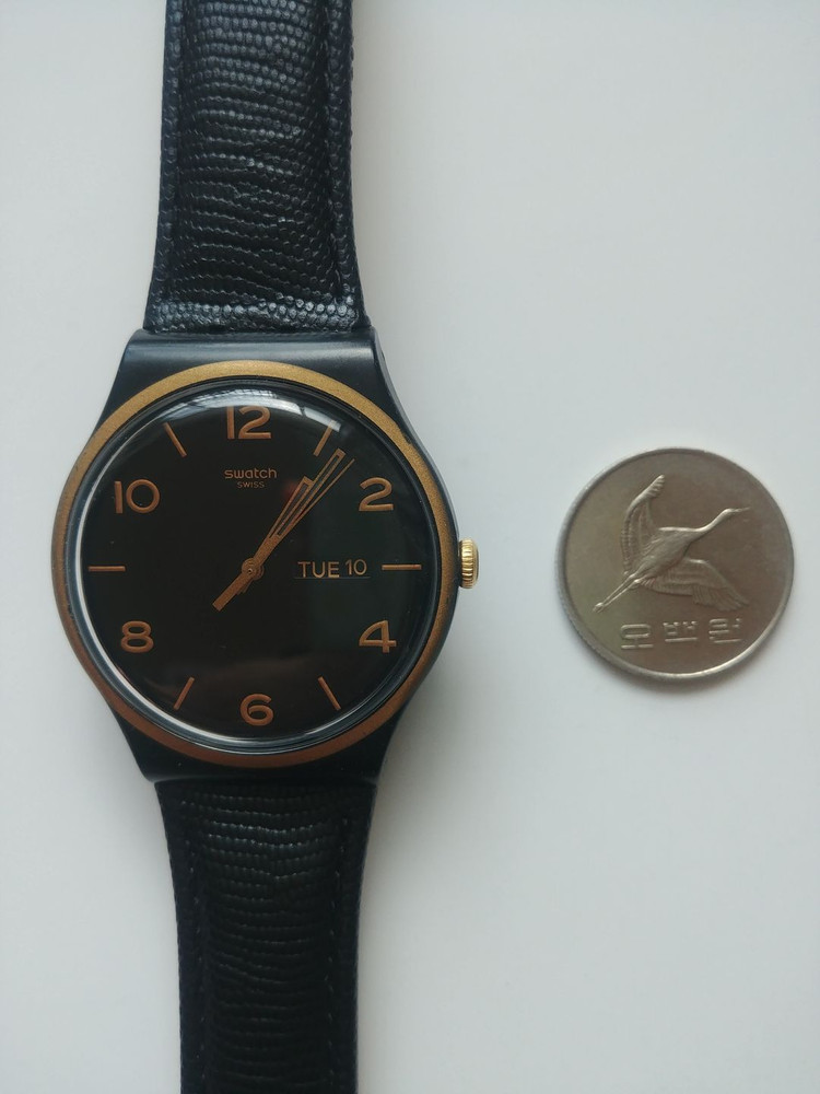 스와치 GM415+스와치 골드 톤 시계 (남녀공용 스와치 시계 2개) 이미지