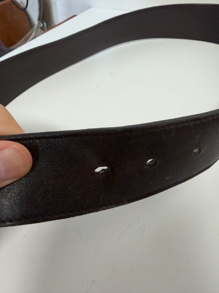 구찌 GG 마몬트 브라운 벨트 정품 이미지