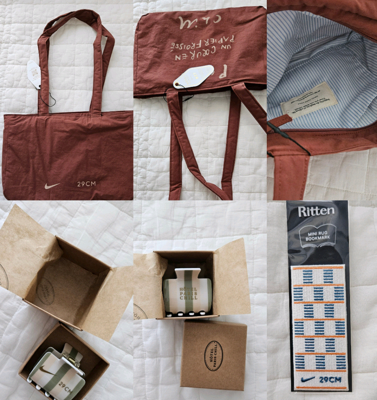 리튼 미니러그북마크/호텔팔리치 헤어클립과 에코백 이미지