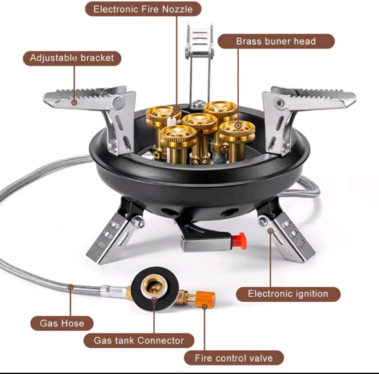 캠핑 일반형 중형 5구 가스 버너 스토브 (새상품) 이미지