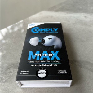[S,M] 컴플라이 애플 에어팟 프로3 전용 폼팁 2쌍 화이트 이미지