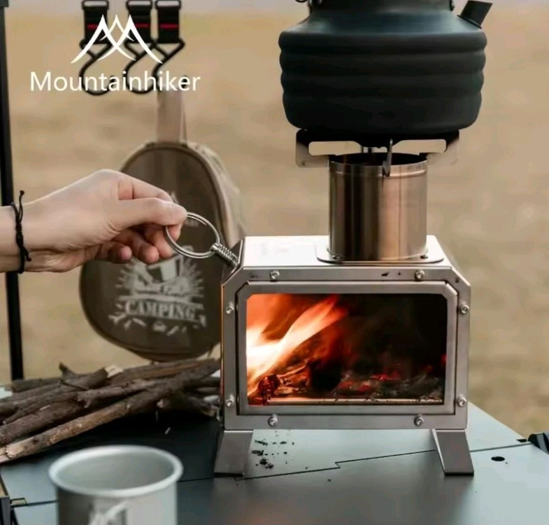 캠핑용 유리 휴대용 화목 난로 - 새상품 이미지