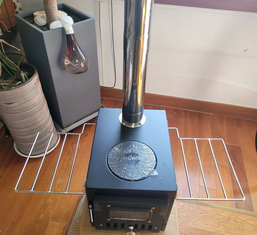 캠핑용 유리화로 화목 난로 - 새상품 이미지