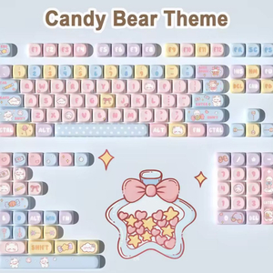 캔디 베어 테마 기계식 키보드 키캡 이미지