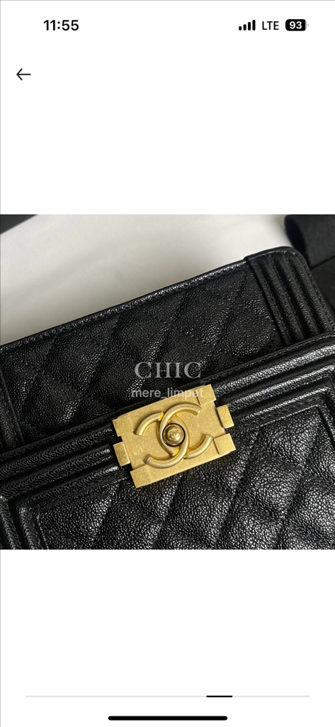 [풀구성 정품] 샤넬 보이사첼 뉴보이 캐비어 금장 이미지