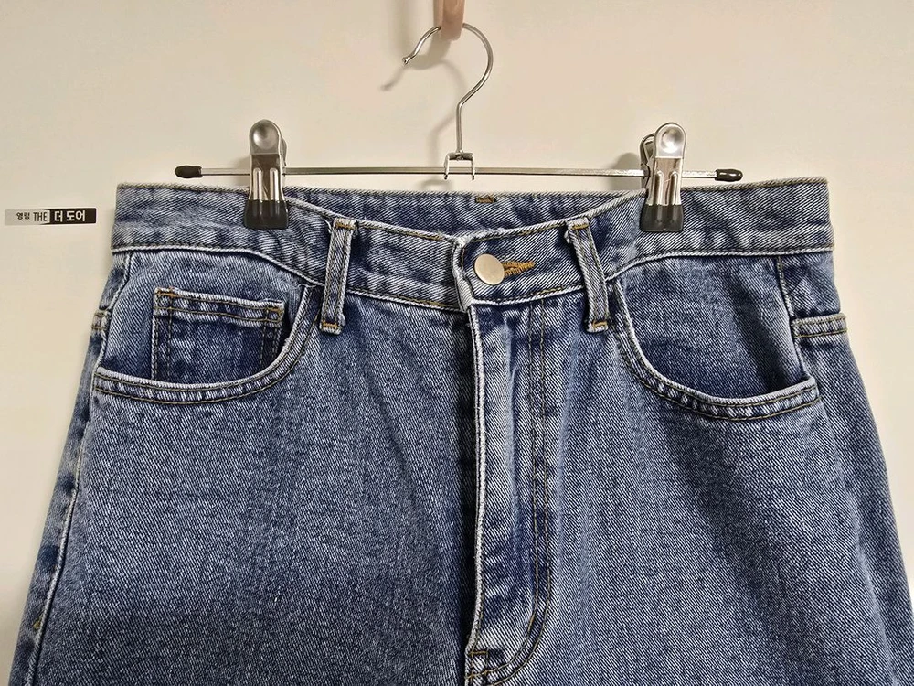봄가을용 일자핏 데님팬츠 청바지 L사이즈 이미지