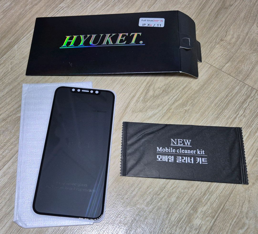 휴켓 아이폰 XR/11 울 투명 플커버 액정보호 필름 이미지
