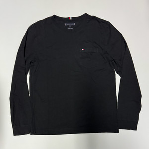 타미힐피거 원 포켓 미니멀 롱 슬리브 긴팔티 블랙 L 이미지