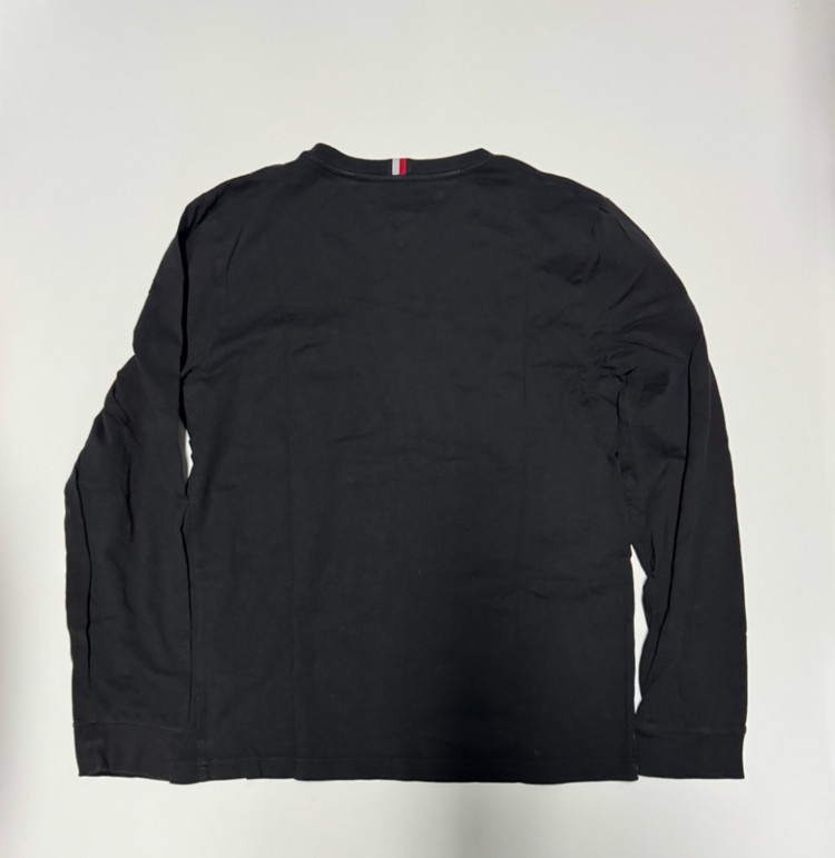 타미힐피거 원 포켓 미니멀 롱 슬리브 긴팔티 블랙 L 이미지