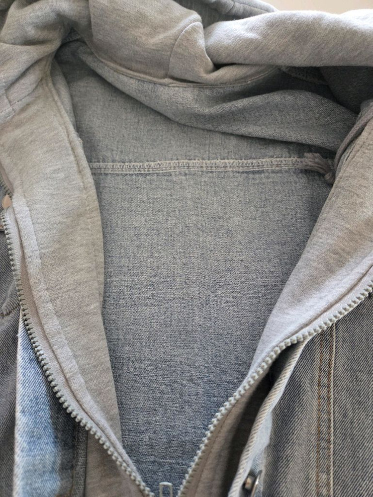 이중 청 후드 자켓 F 이미지