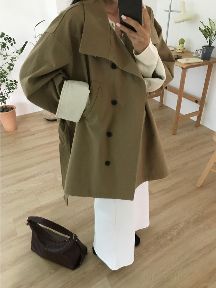 온워드 하프 트렌치 코트 야상 코트 / 12만원 구매 이미지