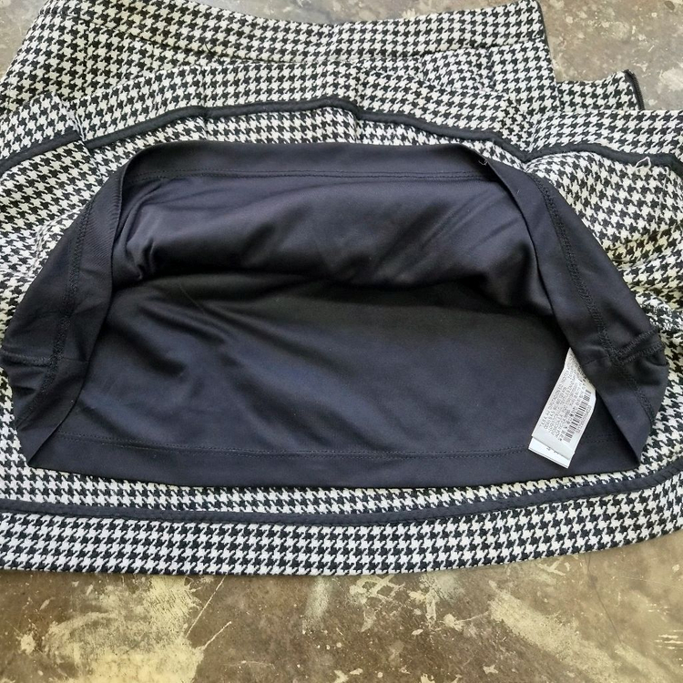 M) ZARA 자라 하운드투스 체크 플리츠 스커트 이미지