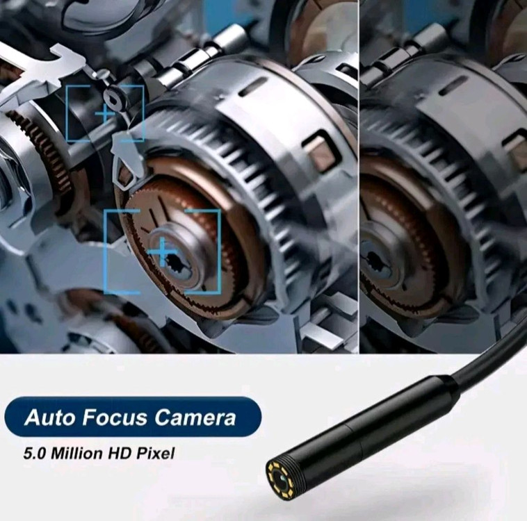 새상품] 오토포커스렌즈5MP 사진,녹화 SD 초고화질 내시경카메라5M 4.5인치 누수탐지 배관검사 이미지