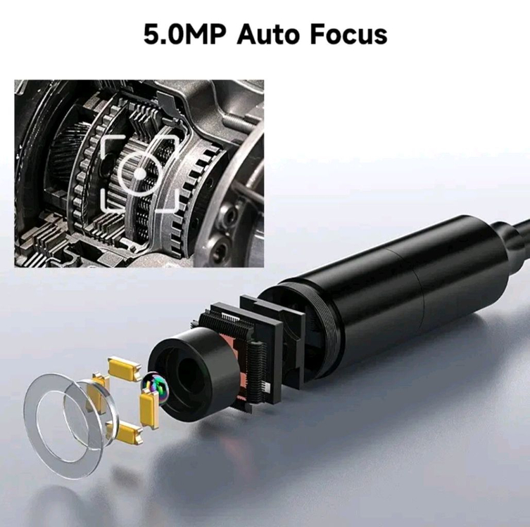 새상품] 오토포커스렌즈5MP 사진,녹화 SD 초고화질 내시경카메라5M 4.5인치 누수탐지 배관검사 이미지