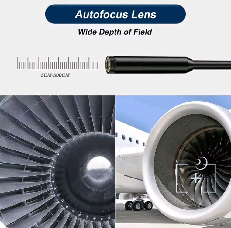 새상품] 오토포커스렌즈5MP 사진,녹화 SD 초고화질 내시경카메라5M 4.5인치 누수탐지 배관검사 이미지