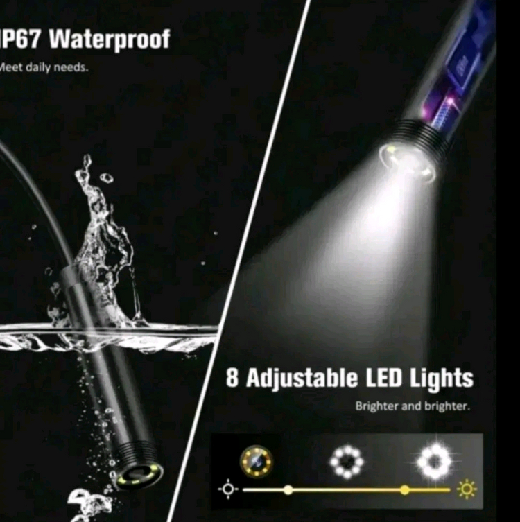 새상품] 오토포커스렌즈5MP 사진,녹화 SD 초고화질 내시경카메라5M 4.5인치 누수탐지 배관검사 이미지